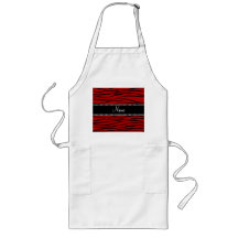 Känd röd zebra ränder för personlig förkläde