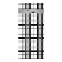 Känd svartvit pläd för personlig rack kort designs