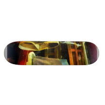 Kängor och avfyrar utrustar skateboards
