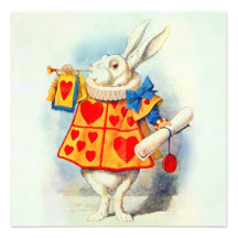 Kanin i inbjudan för Alice underland~