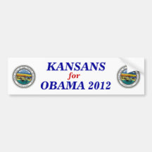 Kansans för den Obama klistermärken 2012 Bildekal
