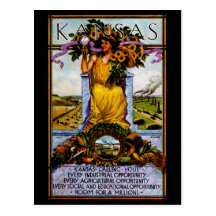 Kansas affisch 1911 vykort