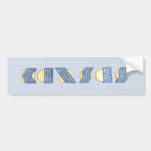KANSAS (blått och guld) Bildekal