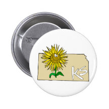Kansas solros knapp med nål