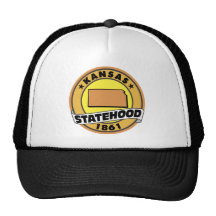 Kansas Statehood Trucker Kepsar