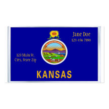 Kansas statlig flaggavisitkortar