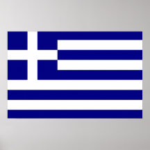 Kanvastryck med flagga av Grekland Affischer