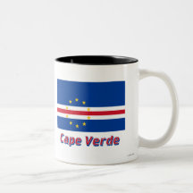 Kap Verde flagga med namn Kaffe Muggar