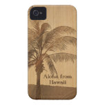 Kapaa Sunset Hawaiian Faux Koa Wood iPhone 4 Cases