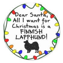 Kär Santa finska Lapphund Klistermärken