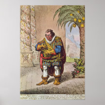 Karikatyr av Pizarro som beskådar Print