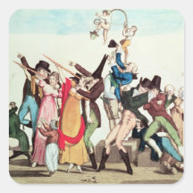 Karikatyr på komet 1811, c.1811 fyrkantiga klistermärken