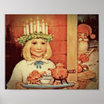 Karin Lucia och julen Nisse Affisch