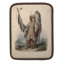 Karl Bodmer - A Mandan chief Sleeves For iPads