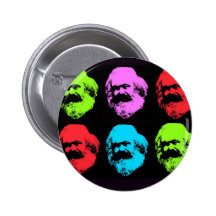 Karl Marx Collage Knappar Med Nål