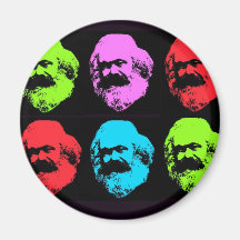 Karl Marx Collage Magneter För Kylskåp
