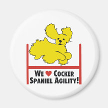 Kärlek för cockerspanielSpanielAgility Kylskåpmagneter