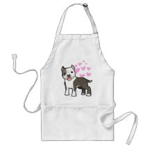 Kärlek för Pitbull/amerikanStaffordshire Terrier Förkläde