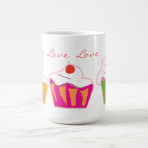 Kärlek- och muffinkopp kaffe koppar