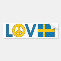 Kärlekfredsverige Bildekal