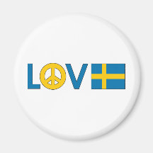 Kärlekfredsverige Magnet För Kylskåp