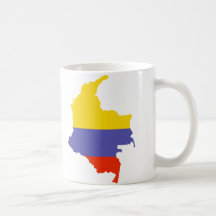 Karta av Colombia Mugg