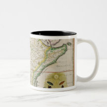 Karta av den Etiopien visningen fem afrikanska sta Kaffe Mugg