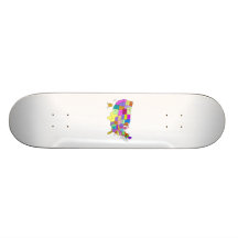 Karta av Förenta staterna Skateboard