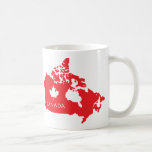Karta av Kanada Kaffe Koppar