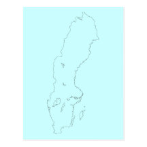 Kartan av sverigen skisserar vykort