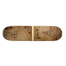 Kartlägger det Atantic hav 1633 Portolan - Pascoal Skate Board Decks