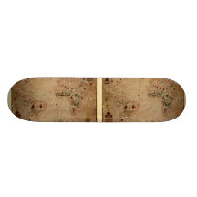 Kartlägger det Atantic hav 1633 Portolan - Pascoal Skate Boards