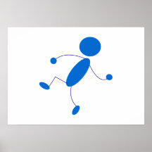 Kasta för blåttstick figur print
