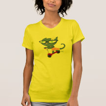 Kats med Glassez: Blå kattungesparkcykelskjorta T Shirt