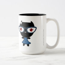 Kats med Glassez: Blacky Kat Kaffe Muggar