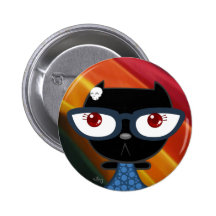Kats med Glassez: Blacky Kat knäppas Pins