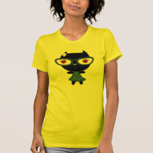 Kats med Glassez: Blacky Kat Tee Shirts