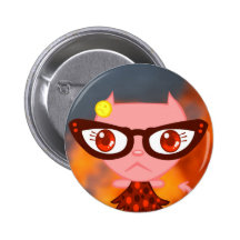 Kats med Glassez: Den Pinky dåligan knäppas Knapp Med Nål