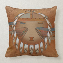 Katsina (Kachina) Sunface Prydnadskudde