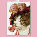 Katt i Victorianhatt kort