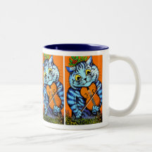 Katt med fiolen av Louis Wain Mugg