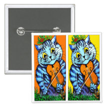 Katt med fiolen av Louis Wain Pins