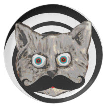 katt mustasch dinner plates