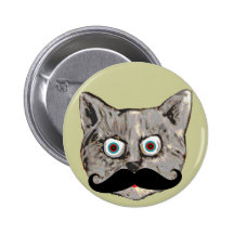 katt mustasch knapp med nål