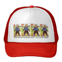 Katt som ha på sig Breeches av Louis Wain Baseball Hat