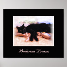 KattdjurBallerina - Ballerinadrömtryck Posters