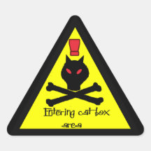 katten boxas vaket triangle sticker
