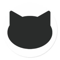 katten drar upp konturernaa av symbolen klistermärken