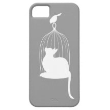 Katten i en bur ringer jag fodral 4 iPhone 5 Case-Mate fodral