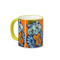 Katten med fiolen av Louis Wain kuper Kaffe Mugg